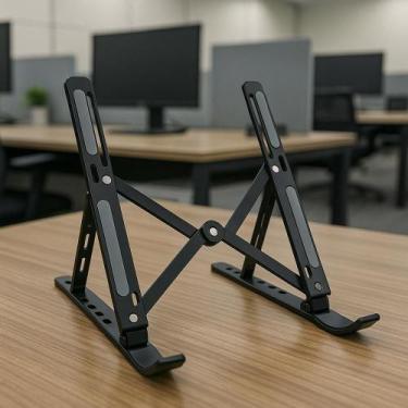 Imagem de Suporte Ergonômico Para Notebook Dobravel Cor Preto - Genérica