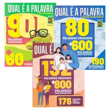 Imagem de Livro de Passatempos Caça Palavras Cruzadas + 500 Desafios - Lafonte