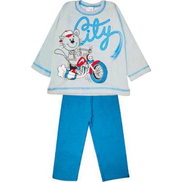 Imagem de Conjunto De Camiseta Moletom Infantil Menino Forrada Inverno - ANJO DA