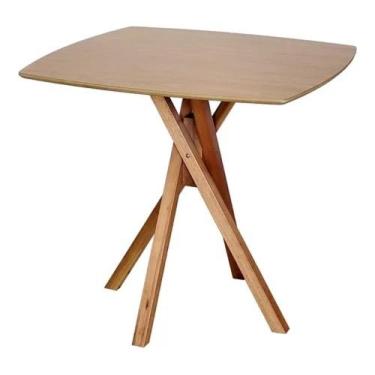 Imagem de Mesa de Madeira Quadrada 70x70cm - Pizarro Móveis, Freijó
