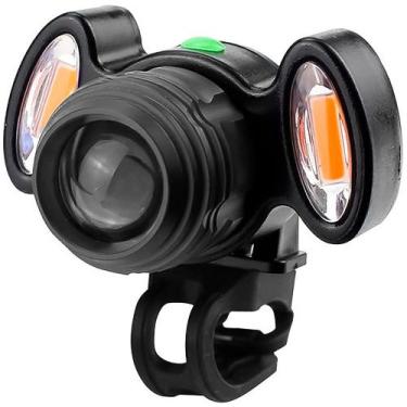 Imagem de Farol Lanterna Bike Led T6 Com Zoom / Recarregável - GTSM1, Preto