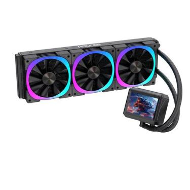Imagem de Water Cooler 360mm Round5 Notus Argb Tela 3,5 Customizável Cor Preto