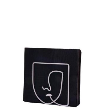 Imagem de Porta Guardanapo Visage Branco 11x13x5Cm Metal - Mai Home