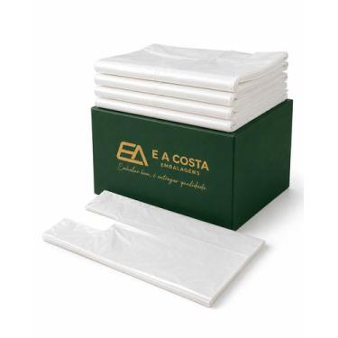 Imagem de Kit sacola plástica branca 25x35 + 30x40 + 38x48 less - E A COSTA EMBA