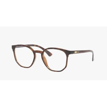 Imagem de Armação Óculos de Grau Feminino Jean Monnier J8 3262 N500 52, Marrom
