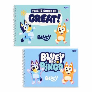 Imagem de Caderno De Desenho Cartográfico Espiral 80 Folhas BLUEY - Jandaia