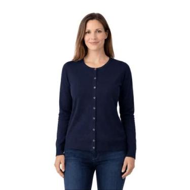 Imagem de Cardigan de Tricô City Lady - Conforto e Sofisticação, Blue zodiac, G3
