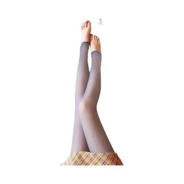 Imagem de Meias-calças Térmicas Femininas De Inverno Com Forro De Lã, Cintura Al
