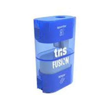 Imagem de Apontador com Depósito + Borracha 2 em 1 Fusion - Tris, Azul