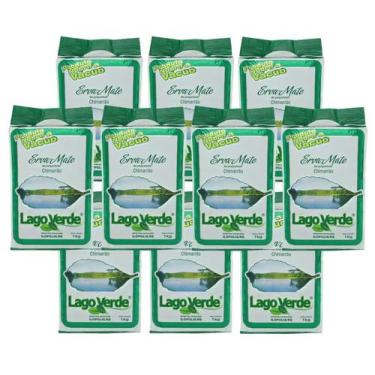 Imagem de 10 Erva Mate Chimarrão LAGO VERDE NOBRE Nativa Vácuo 1 Kg