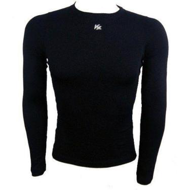 Imagem de Camisa Termica Segunda Pele Longa Kanxa Alta Compressão Preta-Unissex