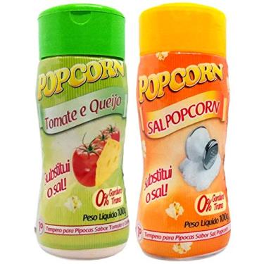 Imagem de Temperos P/ Pipoca Popcorn Cx 12 Frascos. 6 Tomate e Queijo - 6 Sal Popcorn
