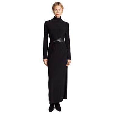 Imagem de KAMALIKULTURE Women's Go Turtleneck Maxi Dress, Black, X-Small