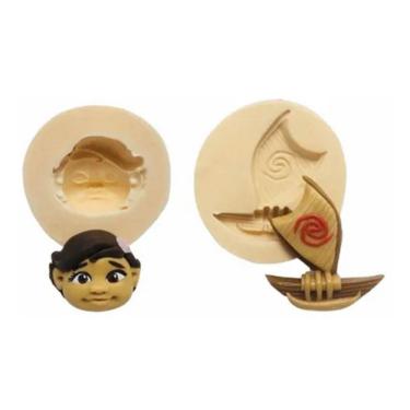 Imagem de Molde De Silicone Kit Moana, Baby, Barco, Resina, Confeitaria, Biscuit Molds Planet