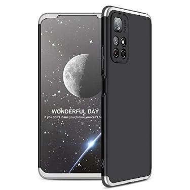Imagem de Capa Capinha 360 Fosca Anti Impacto Para Xiaomi Poco M4 Pro Tela De 6.43 (menor) Case Prote��o (Preta com cinza)