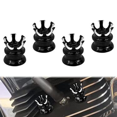 Imagem de HDBUBALUS Capa de parafuso de cabeça de motocicleta para vela de ignição King Crown adequada para Harley Sportster Touring Dyna Softail Electra Road Glide Sportster 883 1200 Fatboy
