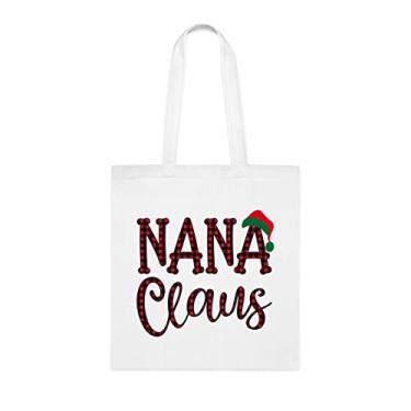 Imagem de Dear Nana Claus Tote bag, Nana Claus, Nana Claus, Ideia de presente de Nana, Presente para Nana, Bolsa de ombro Nana, Bolsas reutilizáveis Nana, Presente para Nana de Grandkids favoritos, Branco