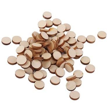 Imagem de menolana Decoração de enfeites de madeira com corte de estrelas em formato de MDF de madeira, 100 peças 10 mm