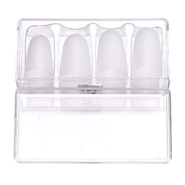 Imagem de Bonnu Protetor de ponta de dedo de guitarra ultrafino protetor de dedo de silicone antiderrapante tampas de dedo da mão esquerda para evitar dor para instrumento de cordas ukulele de guitarra (4 peças)