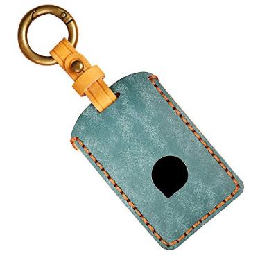 Imagem de Chaveiro com suporte remoto protetor de pele para Volvo XC40 XC60 XC90 S90 S80 C30 V70 V90 XC70 Couro Keyless Smart Fob (Aquamarine)