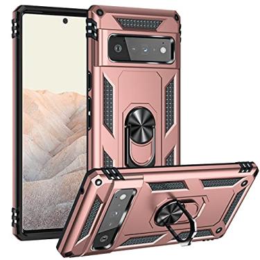 Imagem de YUNCHAO Caixa de telefone Para o Google Pixel 6 Protop TPU + PC Case de proteção com PC com suporte rotativo de 360 ​​graus capa para celular