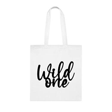Imagem de Bolsa Wild One, presente Wild One, bolsa de ombro selvagem, sacos reutilizáveis Wild One, ideia de presente de cesta de Natal de aniversário, presente para ela, presente para ele,