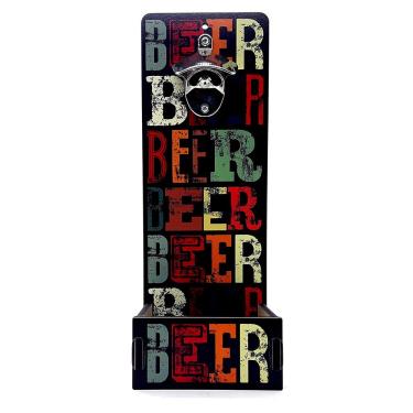 Imagem de Abridor de Garrafas Cerveja Beer Beer com Caixa Porta Tampinhas