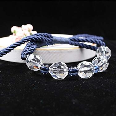 Imagem de 1 peça clipes de corda elegante cortina tieback fivela cortina cortinas retenções para casa acessórios decorativos para sala de estar, safira, 2 peças