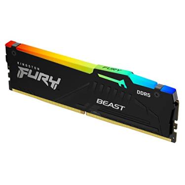 Imagem de Kingston Tecnologia Kingston Fúria Fera RGB 16GB 5200MT/s DDR5 CL36 Módulo Único de Memória de Desktop | Tecnologia de Sincronização Infravermelha | AMD Expo | Plug N Play | KF552C36BBEA-16
