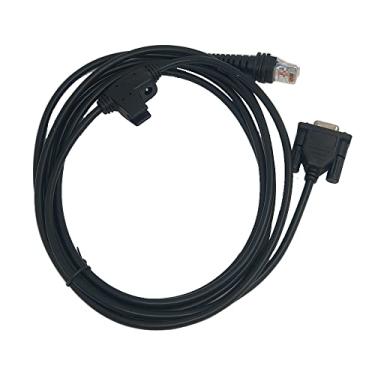 Imagem de E-Simpo Cabo serial de scanner de código de barras RS232 reto 3Mtr/3 m CBL-020-300-S00 HHP 1900g 5V preto DB9 fêmea