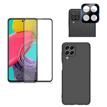 Imagem de Kit Capa Capinha Anti Impacto Aveludada + Película Cerâmica + Película Câmera Para Galaxy M23 M53 M62 (Galaxy M53)
