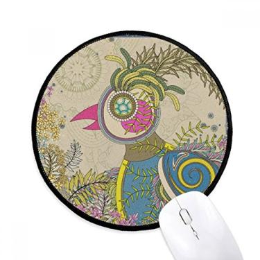 Imagem de DIYthinker Flor Faisão Dourado Ukiyo-e Japão Mouse Pad Desktop Office Tapete Redondo para Computador