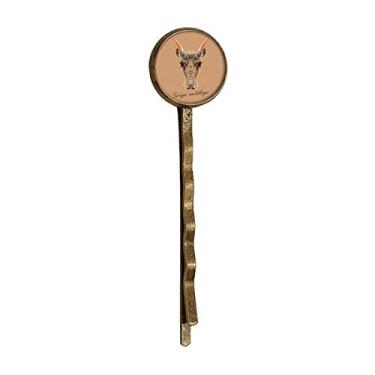 Imagem de Chapéu de cabelo marrom Wild Saiga Antílope Animal Retrô Metal