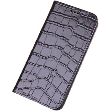 Imagem de KOSSMA Capa para iPhone 14 Pro Max, capa flip de couro genuíno de luxo com fecho magnético com forro de microfibra macio [revestimento interno de TPU] capa de telefone fólio 6,7 polegadas 5G 2022 (Cor: A)