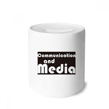Imagem de DIYthinker Major Communication and Media Caixa de dinheiro preta de cerâmica porta-moedas presente de cofrinho