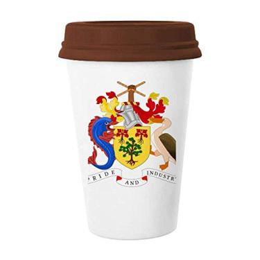 Imagem de Bridgetown Barbados – Caneca com emblema nacional de café e cerâmica