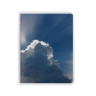 Imagem de Diário de capa macia para caderno de nuvens brancas escuras Sunshine