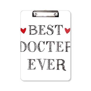 Imagem de Best Doctor Ever Quote Profissional, pasta de prancheta para escrita A4