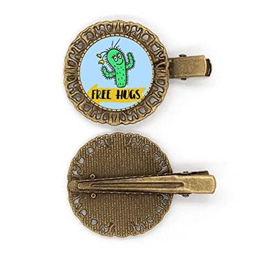 Imagem de Free Hugs Cactus Art Deco Presente, Fashion Hairpin Headdress Broche Presilha de cabelo