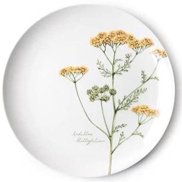 Imagem de PAYNAN Prato de jantar com padrão de plantas, prato criativo para bife de frutas, bandeja de sobremesa de cerâmica