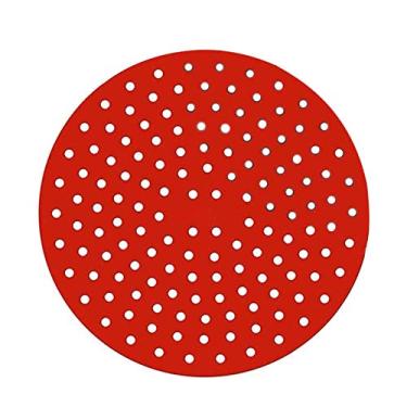 Imagem de Forro reutilizável para fritadeira a ar, tapete para fritadeira a ar de 22,8 cm, tapete para fritadeira a ar de silicone, macio, não deforma facilmente, fácil de lavar, tapete para
