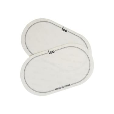Imagem de YIJU 2x pedal de baixo remendo instrumento de percussão acessórios protetor de remendo de bateria, branco 15,7cmx9cm