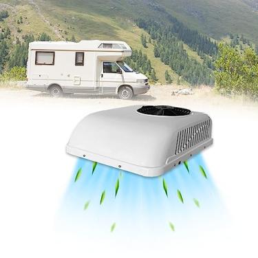 Imagem de DC 12 V apenas ar condicionado refrigeração elétrico estacionamento telhado RV unidade de ar condicionado 8800BTU adequado caminhão trailer motorhome
