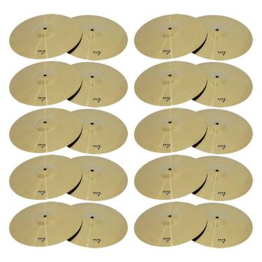 Imagem de Kit 10 Pares de Pratos Splash para Bateria 12" Liga de Aço New York