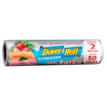 Imagem de Freezer-Roll Saco Para Alimentos 2 Litros Transparente Rolo Com 50 Sacos Cada