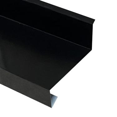 Imagem de Rufo Divisa Preto Muro 11cm Pingadeira (PEÇAS C/ 0,90m CADA)