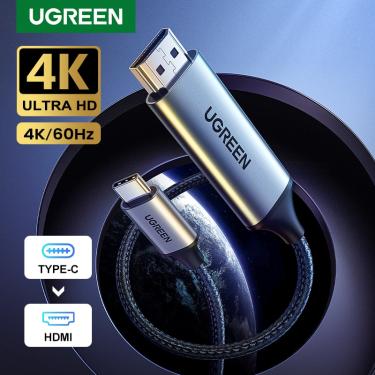 Imagem de Ugreen usb tipo c para hdmi adaptador 4k para tv usb c cabo para pc macbook pro ipad pro samsung