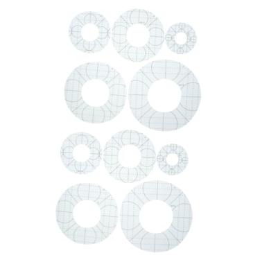 Imagem de DIYEAH 10 Pcs régua de patchwork régua de quilting redonda régua de retalhos de roupas Régua de costura Ferramenta de costura régua DIY patchwork régua de quilting de movimento livre mofo