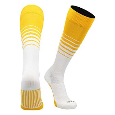Imagem de Meias de futebol Elite Breaker da TCK Sports (dourado/branco, médio)