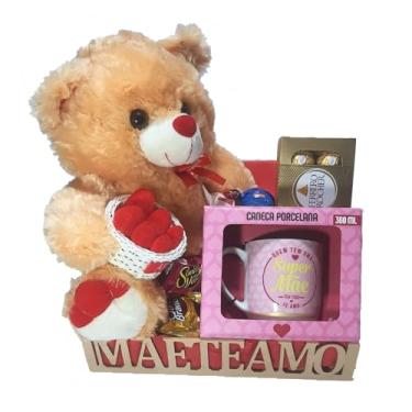 Imagem de Cesta Dia Das Mães Urso, Caneca Super Mãe, Ferrero, Chocolates